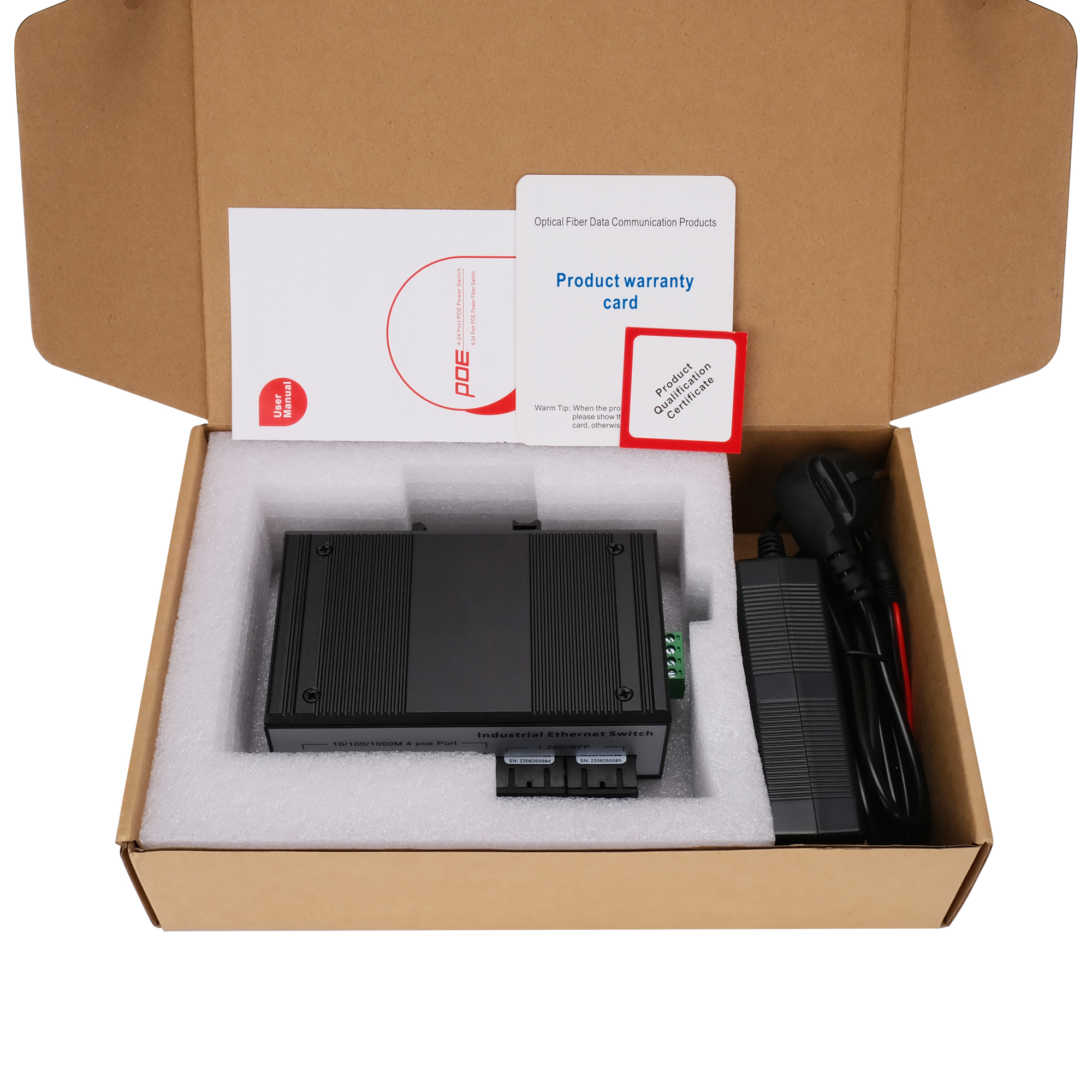 4*SFP 8 Port RJ45  Gigabit Ethernet Industrial Switch DIN-Rail