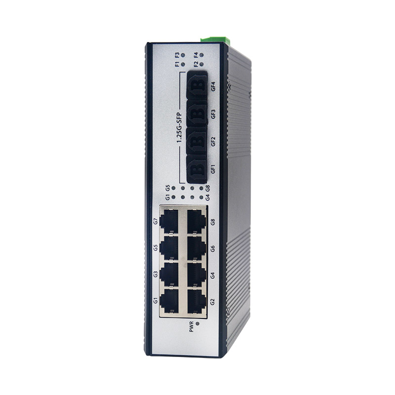 4*SFP 8 Port RJ45  Gigabit Ethernet Industrial Switch DIN-Rail