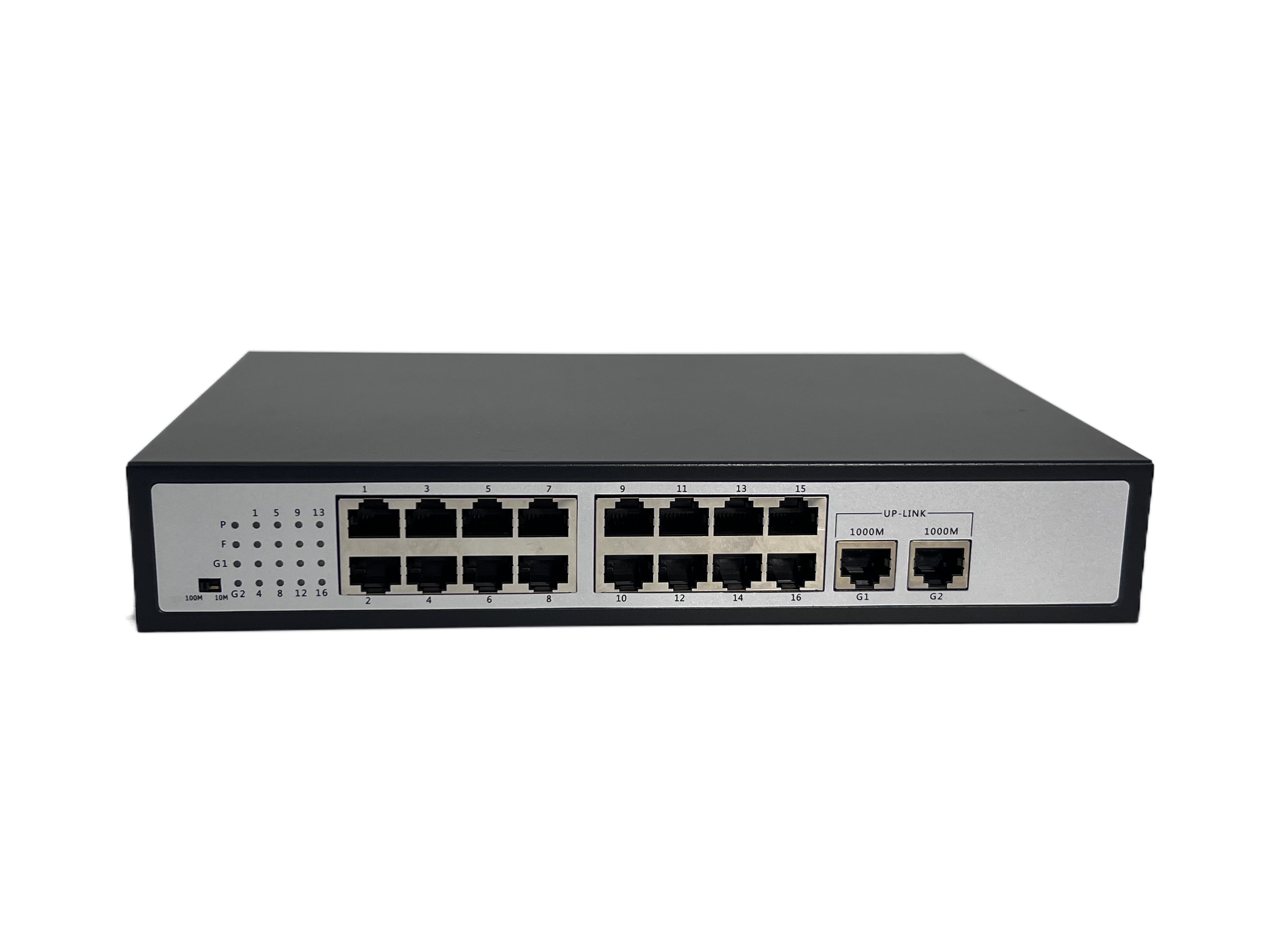Desktop Type 16+2 port Gigabit POE Switch with 2 port 10/100/1000Mbps Uplink