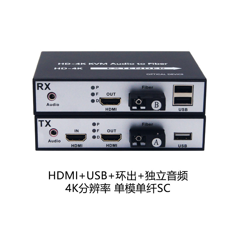 Compressed with USB KVM 60Hz 4K Fiber to